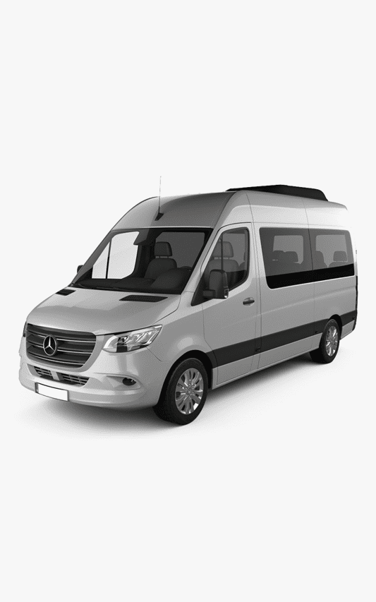 Minibus for 12 to 15 passengers with 15 bags capacity