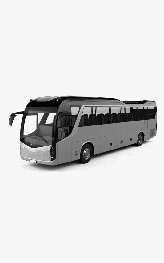 Bus for 47 to 56 passengers with 50 bags capacity